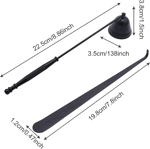 KASESSS 2 Pièces Eteignoir Bougie, Bougie Extincteur en Acier Inoxydable, Éteignoir à Bougie avec Long Manche, Éteint Crochet, Peut éteindre la Flamme de Manière Sûre, sans Fumée Outils pour Bougies - Nail Gallerys