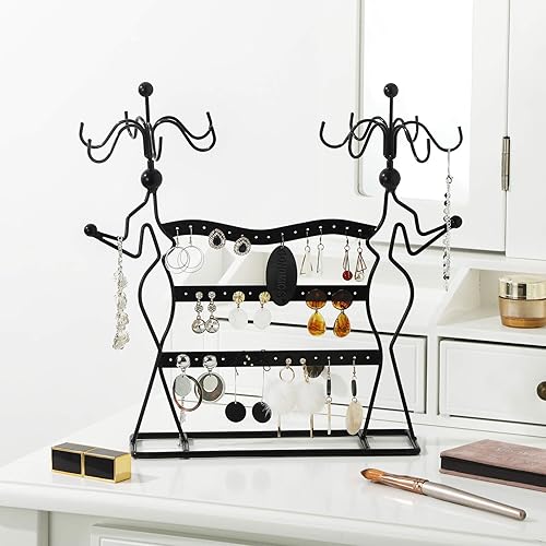 SONGMICS Présentoir à bijoux, Porte-bijoux, Organisateur de Bracelets, Colliers, Boucles d’oreilles, Bague, JDS78B - Nail Gallerys