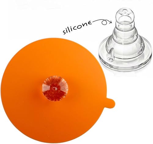 Couvercle de verre en silicone alimentaire de la marque Iphox, anti-poussière, fermeture hermétique, avec diamant de décoration, Silicone, Set of 6 colors, Diamond, Set of 6 - Nail Gallerys