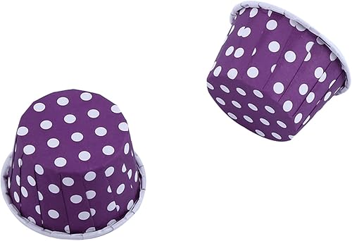 5 x 3,8 x 3cm Caissettes Cupcake, 100 Pièces Moules à Gâteaux en Papier Mini Caissettes Papier Muffins Cupcake Moule pour Cuisson à Domicile Fête Mariage Anniversaire de Fin d'études(Violet) - Nail Gallerys