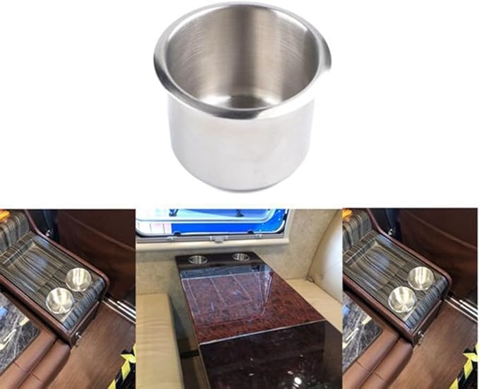 Vanessanty 4 PièCes Porte-Gobelet Universel pour Bateau 68X55Mm en Acier Inoxydable Porte-Gobelet pour Boisson pour Canapé de Table de Poker - Nail Gallerys