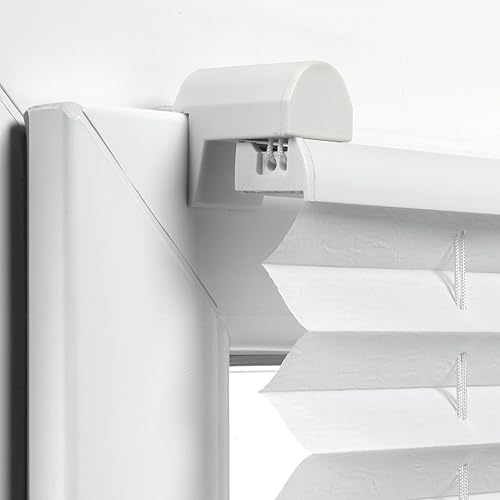 GARDINIA Store Plissé Thermique à Clipser, Grande Réflexion de la Lumière, Économie d'Énergie, Kit de Montage Inclus, Store Plissé Thermique à 2 Rails EASYFIX, Blanc, 70 x 130 cm (LxH) - Nail Gallerys