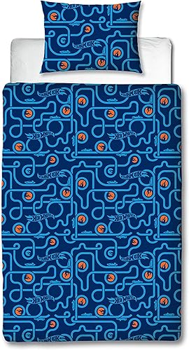Character World Hot Wheels Parure de lit Simple sous Licence Officielle Beast Design | Parure de lit réversible Double Face avec taie d'oreiller Assortie | Parfait pour Chambre d'enfant | Polycoton - Nail Gallerys