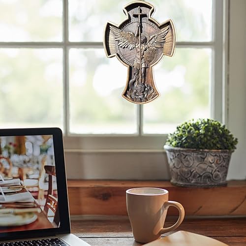 Archange Saint Michael Figurines en résine – Statue du grand gardien des anges | Sculpture d'ange de combat à collectionner pour la décoration de cheminée dans la maison de ferme - Nail Gallerys