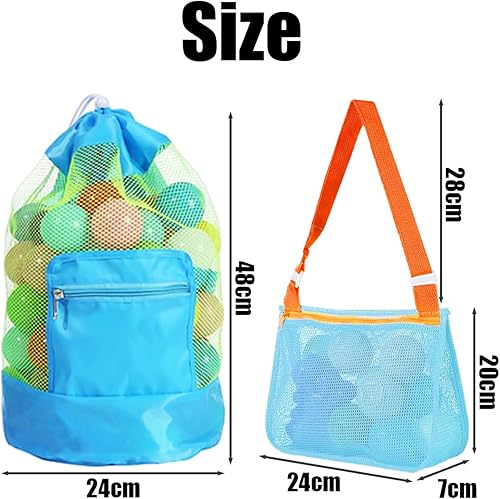 1 Grand Sac Carré En Filet, 1 Sac À Bandoulière En Filet, Sac À Jouets De Sable, Sac En Filet Pour Jouets De Sable, Filet De Sac À Jouets De Plage - Nail Gallerys