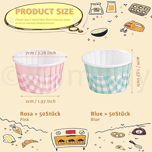 Lot de 100 caissettes en papier pour muffins, cupcakes, muffins, cupcakes, pour anniversaire, mariage, fête (jaune et vert) - Nail Gallerys