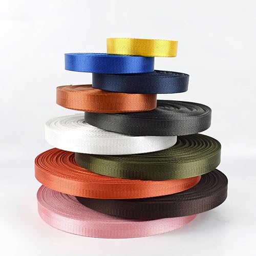 10 mètres 20-50mm rubans de sangle en nylon rubans pour ceinture collier de chien sac à dos sangle au mètre biais reliure bricolage accessoires de couture-violet-25mm - Nail Gallerys
