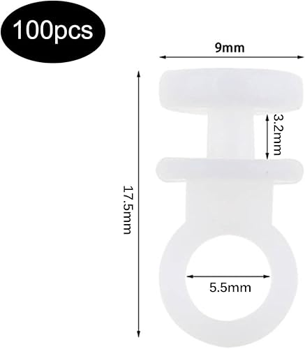 Coulissant Crochet De Rideau Rail Glisseur, Blanc Rideau Piste Glisseur, Patins À Rideaux, 100 Pièces Glisseurs De Rideau, Crochets Coulissants en Plastique Blanc pour Anneaux, Rideaux Et Rails - Nail Gallerys