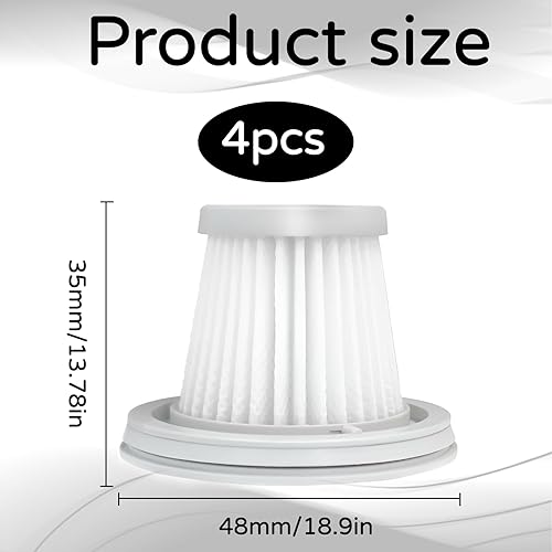 Lot de 4 filtres Hepa pour aspirateur à main Xiaomi Mijia, pièces détachées pour aspirateur Cleanmaxx, filtre Hepa, pour mini aspirateur à main Xiaomi Mijia Ssxcq01xy - Nail Gallerys