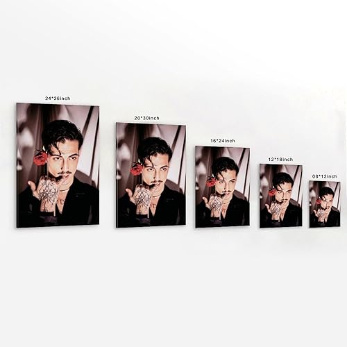 MMCJUH Damiano David Décoration murale colorée sur toile Cadeau pour chambre d'amis Convient pour le salon et la chambre à coucher Style sans cadre 50 x 75 cm - Nail Gallerys