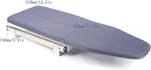 Shiyinge Planche à repasser extensible à 180° - Pliable - Montage mural - Pliable - Pour tiroir - Gris - Nail Gallerys