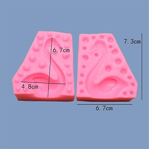 Haione Moule en silicone en forme de cygne pour décoration de gâteau au chocolat pour biscuits, glaçons, bougies, savons - Nail Gallerys