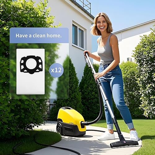 12 Pièces Sacs Aspirateur, Pour Kärcher WD4 WD5 WD6 WD5 P WD6 P MV4 MV5 MV6, Pour Karcher KFI 487, Pour Kärcher 2.863-006.0, Kit de remplacement de Sac Aspirateur Karcher - Nail Gallerys