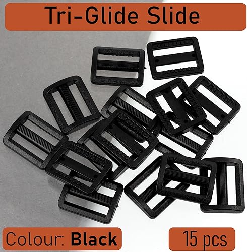 AERZETIX - Lot de 15 Boucles de réglage coulissantes - sac à dos créations DIY bandoulière ceinture - en plastique - Nail Gallerys