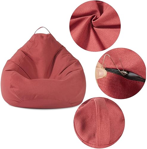 Highdi Pouf Poire Adulte et Enfants, Pouf sans Remplissage Confortable Fauteuils Chaise Canapé/Fauteuil de Pouf Poire d’Intérieur et d’Extérieur (90 * 110CM,Beige) - Nail Gallerys