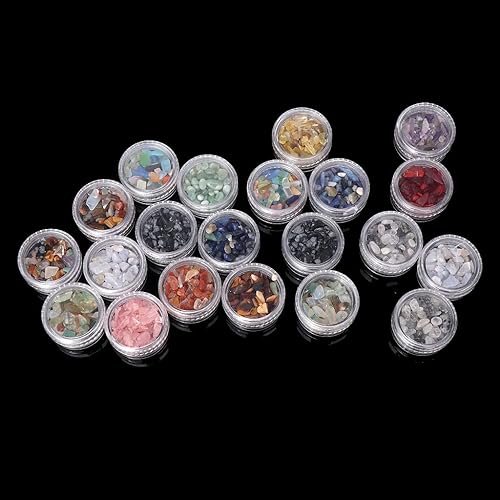 Matériaux De Remplissage UV Pendant De Moule De Résine UV,10Pcs Aquamarine Tumbled Chips Pierre Guérison Reiki Cristal Fabrication De Bijoux En Pierre - Nail Gallerys