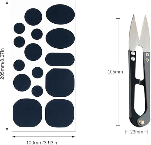 Patchs en Duvet Patch de Réparation,Kit de Réparation de Doudoune,kit Reparation Doudoune,Patch Réparation Doudoune,Nylon Patch de Réparation,3 Feuilles (Bleu Marine) - Nail Gallerys