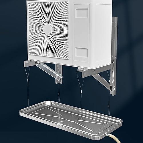 Bac de Vidange de Condensat de Climatiseur Bac D'Égouttement de Climatiseur en Acier Inoxydable pour Bac de Vidange des Condensats Bac de Drainage de l'eau(100x47cm(39.3x18.5in)) - Nail Gallerys