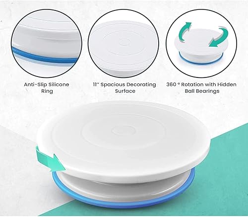 YIN AISIKE 195Pcs Kit Patisserie,26 Différentes Douilles Patisserie,Poche a Douille Patisserie,Plateau Tournant De Gâteau, Kit Patisserie Professionnel,Caissettes Cupcake,Ustensiles à Pâtisserie - Nail Gallerys