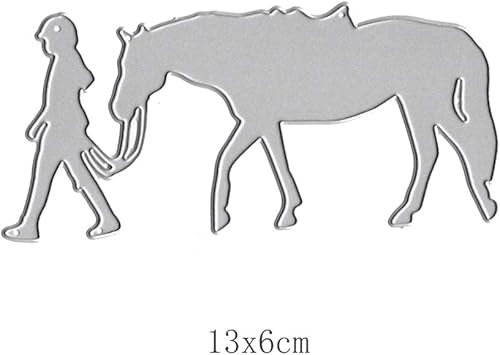 Youlin DIY Tirer Le Cheval Cutting Dies Scrapbooking Pochoirs Métal Matrices De Découpe Album Timbre Papier Carte - Nail Gallerys