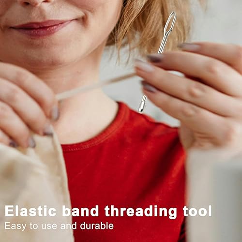scyca Lot de 2 enfile-cordons élastiques - Accessoires de couture en caoutchouc - Kit de rechange simple pour enfile-cordon de serrage pour maillots de bain et pantalons - Nail Gallerys