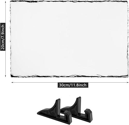 LYHLYA Cadre commémoratif personnalisé en forme de cœur d'ardoise vierge avec supports de présentation pour impression par transfert thermique - 20 x 20 cm - Nail Gallerys