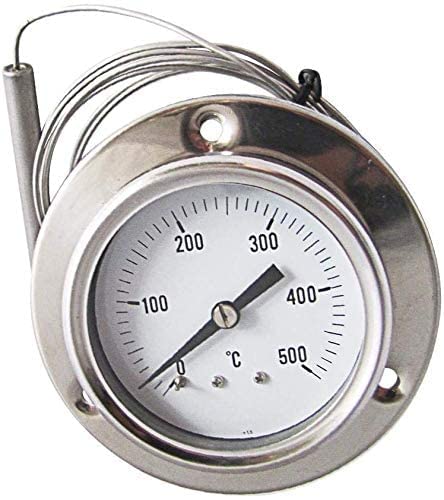 OrangeClub Thermomètre de four avec sondes en acier inoxydable, résistant à la chaleur, plage de température jusqu'à 500 °C, pour four, pizza, barbecue (0-500 °C) - Nail Gallerys