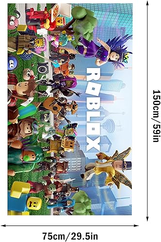 Ubephant Serviette de Bain Roblox, Roblox Serviette de Piscine pour Enfants, 75 * 150cm Roblox Salle de Bain Serviette Ultra Doux Serviette de Bain Roblox Cadeaux de Plage de Vacances de Voyage - Nail Gallerys