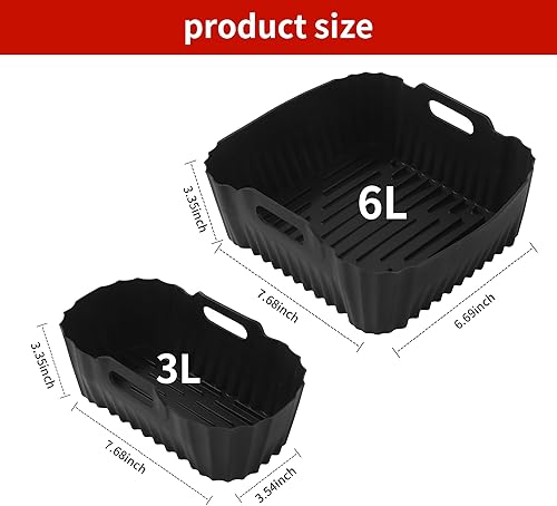 Moule Air Fryer pour Philips Dual Basket Airfryer 9 Litres, Accessoires Air Fryer pour Philips Airfryer Série 3000 NA350/00,Moule Air Fryer pour Philips Airfryer 6/3L facile à nettoyer et réutilisable - Nail Gallerys