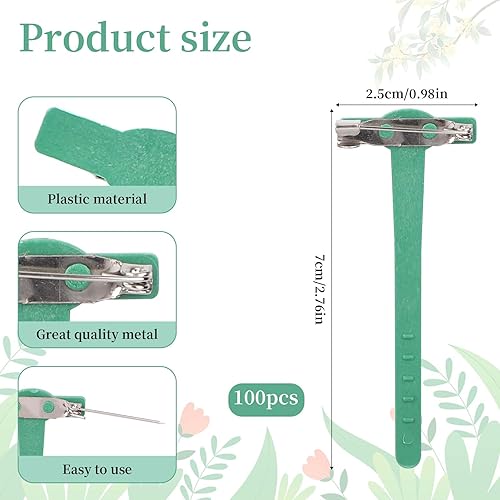 Gosknor 100pcs Épingles Boutonnière pour Homme, en Forme de T Plastique Épingle Corsage Sûreté Broche Fleur Accessoires Boutonnière pour Marié Décoration Mariage DIY - Nail Gallerys