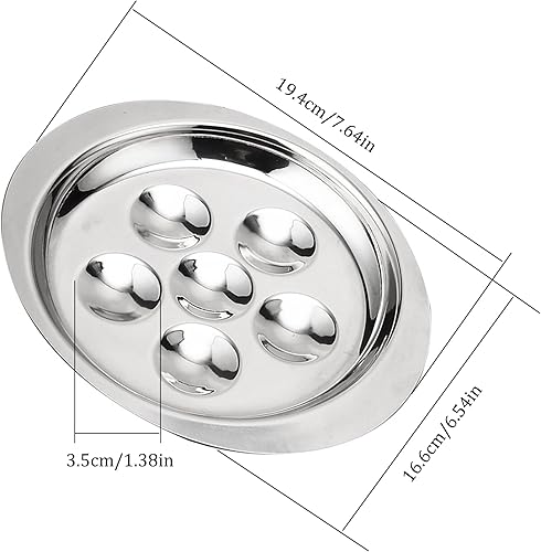 OHYER 6 Trous Assiettes à Escargots en Acier Inoxydable Champignon Assiettes D'escargot Plats Escargot Assiette Escargot Vaisselle Service à Escargots pour Le Restaurant Hôtel Cuisine Barbecue - Nail Gallerys