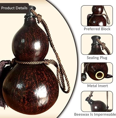 SMELEYOU Bouteille d'eau de gourde 1000 ml joint à l'épreuve de fuite bouteille gourde rétro en métal unique Unique pour la décoration intérieure activités et cosplay en plein air en plein air - Nail Gallerys