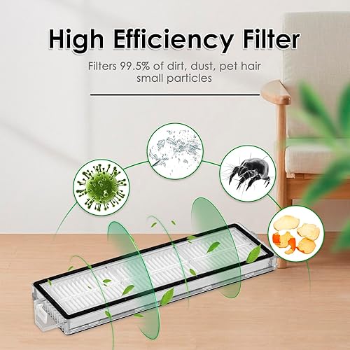 (8 pièces) S8 MAX Ultra Remplacement des filtres HEPA compatibles avec Roborock S8 MAXV Ultra / S8 MAX Ultra Robot Vacuum, filtres de pièces de rechange, accessoires de filtre - Nail Gallerys