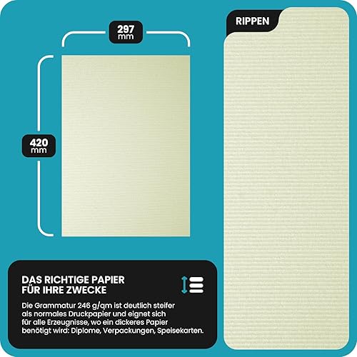 Netuno 10x carton gaufré blanc toile A3 297x420mm 246g Elfenbein carton embossé papier de bricolage papier texturé pour cartes d'invitation cartes de visite diplômes carton décoratif haute qualité - Nail Gallerys