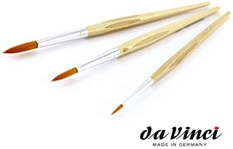 da Vinci junior Lot de 6 pinceaux d'artiste de qualité supérieure pour peinture acrylique, huile, aquarelle et aquarelle - Nail Gallerys