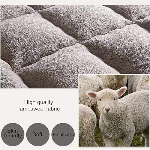 LINGKY Tapis De Sol Tatami en Cachemire épaissi d'agneau, Matelas Pliable Portatif De Futon Matelas Double - Remplissage 100% Microfibre (Gris,120x200cm 2.5kg) - Nail Gallerys