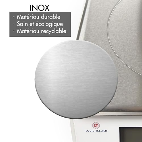 LOUIS TELLIER - Balance Électronique Professionnelle - IP53 - Alimentaire - Cuisine - Boulangerie - Charcuterie - Multifonction - Plateau Inox Amovible - 22 x 16,5 cm - 10 kg - Précision 1 g - Nail Gallerys