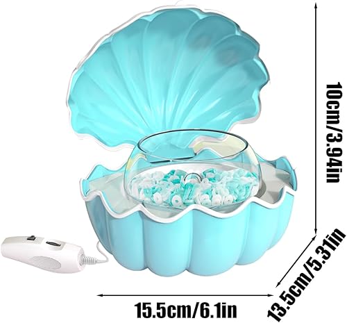 Iouyjiu Electric Bead Spinner, Electric Shell Shape Bead Spinners, Adjustable Beading Machine, USB Charging Automatic Jewelry Maker for Crafting, Necklace Weaving, 6.1x5.31x3.94 inches - Nail Gallerys