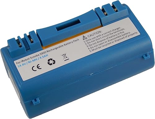 vhbw Batterie Compatible avec iRobot Scooba 330, 340, 390, 5800, 350, 380, 385, 5832, 5806, 34001 Robot électroménager Bleu (4500mAh, 14,4V, NiMH) - Nail Gallerys