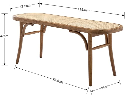 Wahson Bancs de Salle à Manger, Banc de Cuisine Bois Massif, Banc d'Entrée Style Vintage Banquette Restaurant pour Salle à Manger et Entrée, Bois Naturel - Nail Gallerys