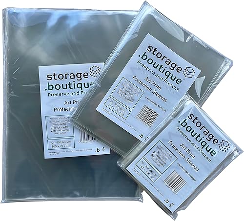 .boutique, Storage.boutique Pochette de Protection Imprimé Art Biodégradable (A4, 300 x 214 mm, 40 Manches) - Nail Gallerys