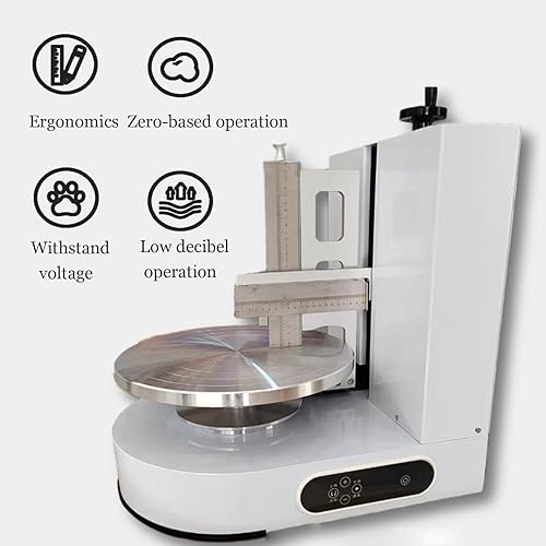 ExoticaBlend Machine à Étaler la Crème de Gâteau Automatique Gâteau d'anniversaire Machine à Étaler la Crème Électrique Revêtement de Gâteau Machine à Lisser,White - Nail Gallerys