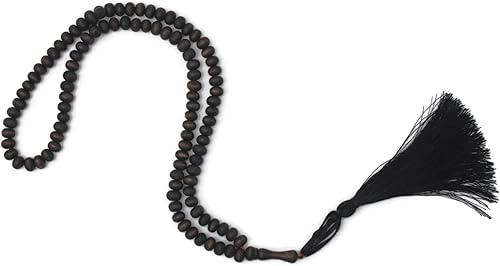 Chapelet en bois de d'olivier fait à la main avec 99 perles Tasbeeh Misbaha Noir - Cadeau islamique Tasbih - 5 x 7 mm - Petite taille - Nail Gallerys