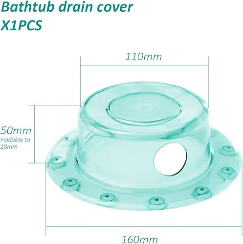 COACOM 1 bouchon de niveau d'eau de baignoire, couvercle de vidange de baignoire, vert, silicone - Nail Gallerys