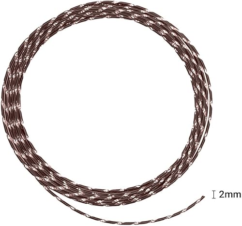 Vaessen Creative Fil Aluminium Ciselé 5 m x 2 mm - Fil Métallique Ice Blue (Bleu) - Fil de Fer Souple pour Loisirs Créatifs, Perlage et Fabrication de Bijoux - Nail Gallerys