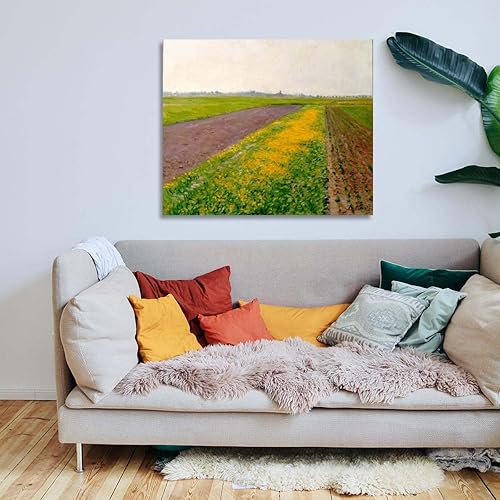 Gustave Caillebotte - Impression sur toile - Pour chambre à coucher et salon - Prêt à accrocher - 20 x 25 cm - Encadré - Nail Gallerys