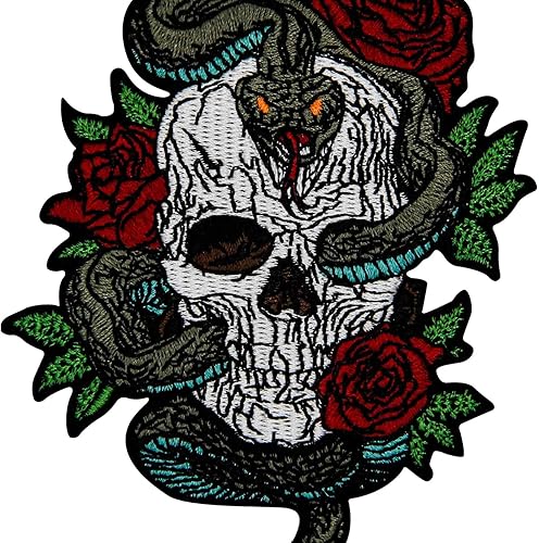 Patch brodé en forme de Serpent squelette, à coudre ou à coller avec fer à repasser - Nail Gallerys