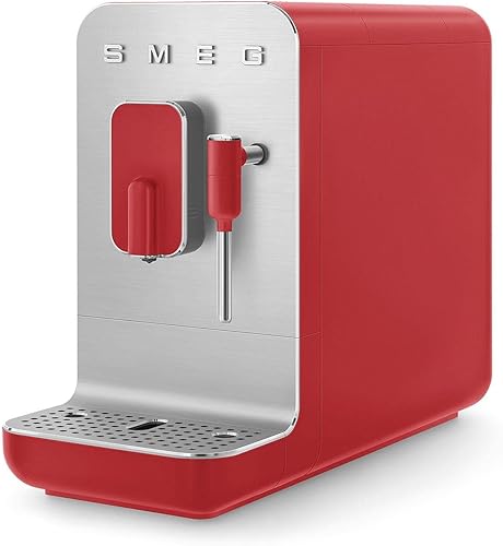 SMEG BCC02RDMEU Machine à café compacte avec fonction vapeur Rouge mat - Nail Gallerys