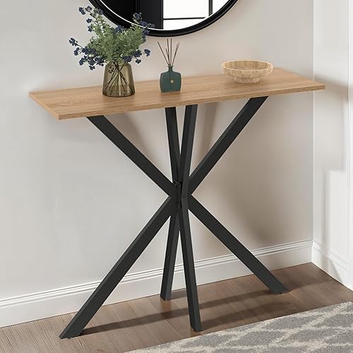 IDMarket - Console Alix Pied araignée Bois et Noir - Nail Gallerys