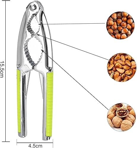 Casse Noix,1Pièces casse-noisette,Casse Noix en Métal, Poignée Antidérapante Casse Noisette,Pince Casse Noix Manuel,Casse-Noix en Acier Inoxydable,pour Toutes Sortes De Noix,Homard, De Crabe. (vert) - Nail Gallerys